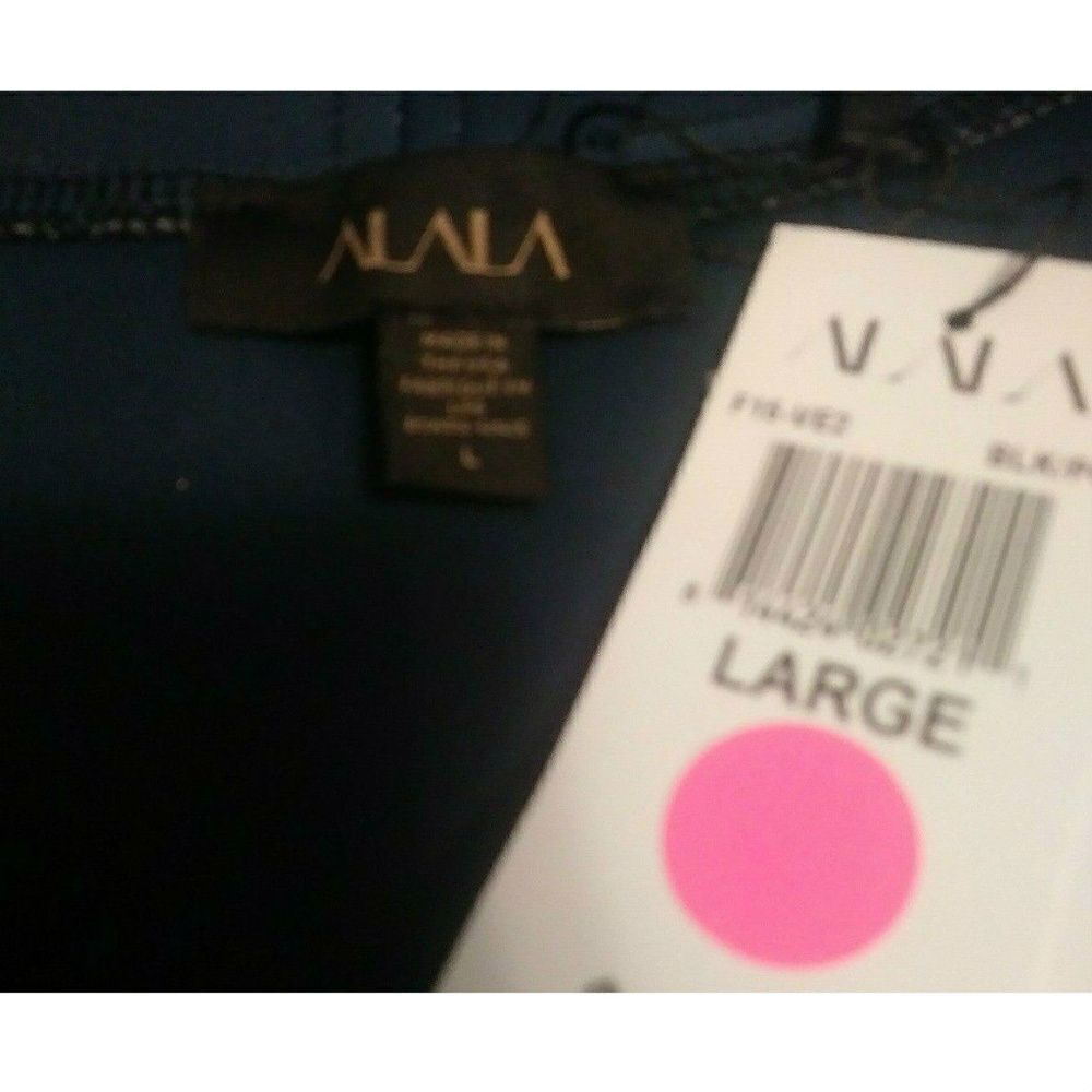 ALALA Vest Drape Front Athletic Black Blue Large - Picture 8 of 9